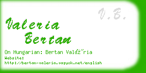 valeria bertan business card